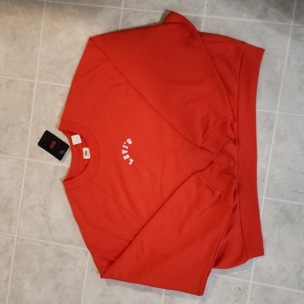 Levi's Crop Top Sweatshirt Super CUTE! Womens XL